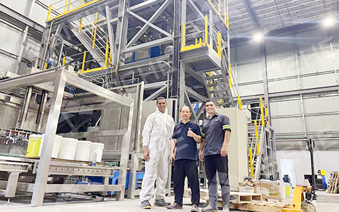 SIEHE Waterborne putty production line successfully put into operation in Panama: leading a new chapter in green building materials